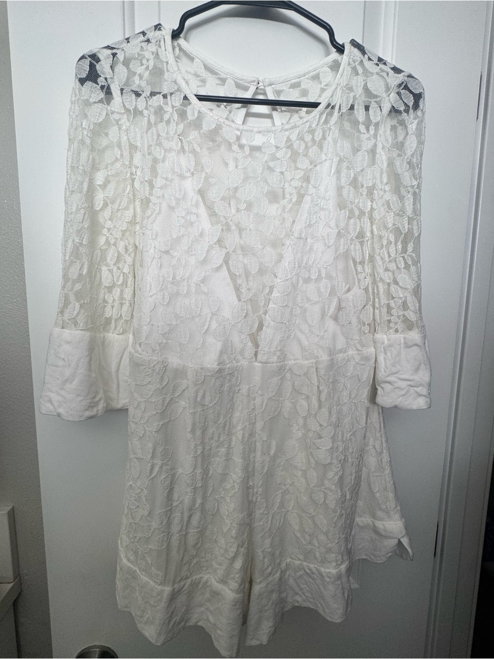 Farm Rio White Lace Romper Size XS